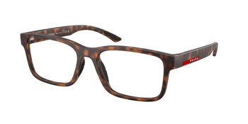 Das Bild zeigt die Prada Linea Rossa Fassung PS01RV 17X1O1 leicht seitlich., Zubehor, Brillen, Sonnenbrille